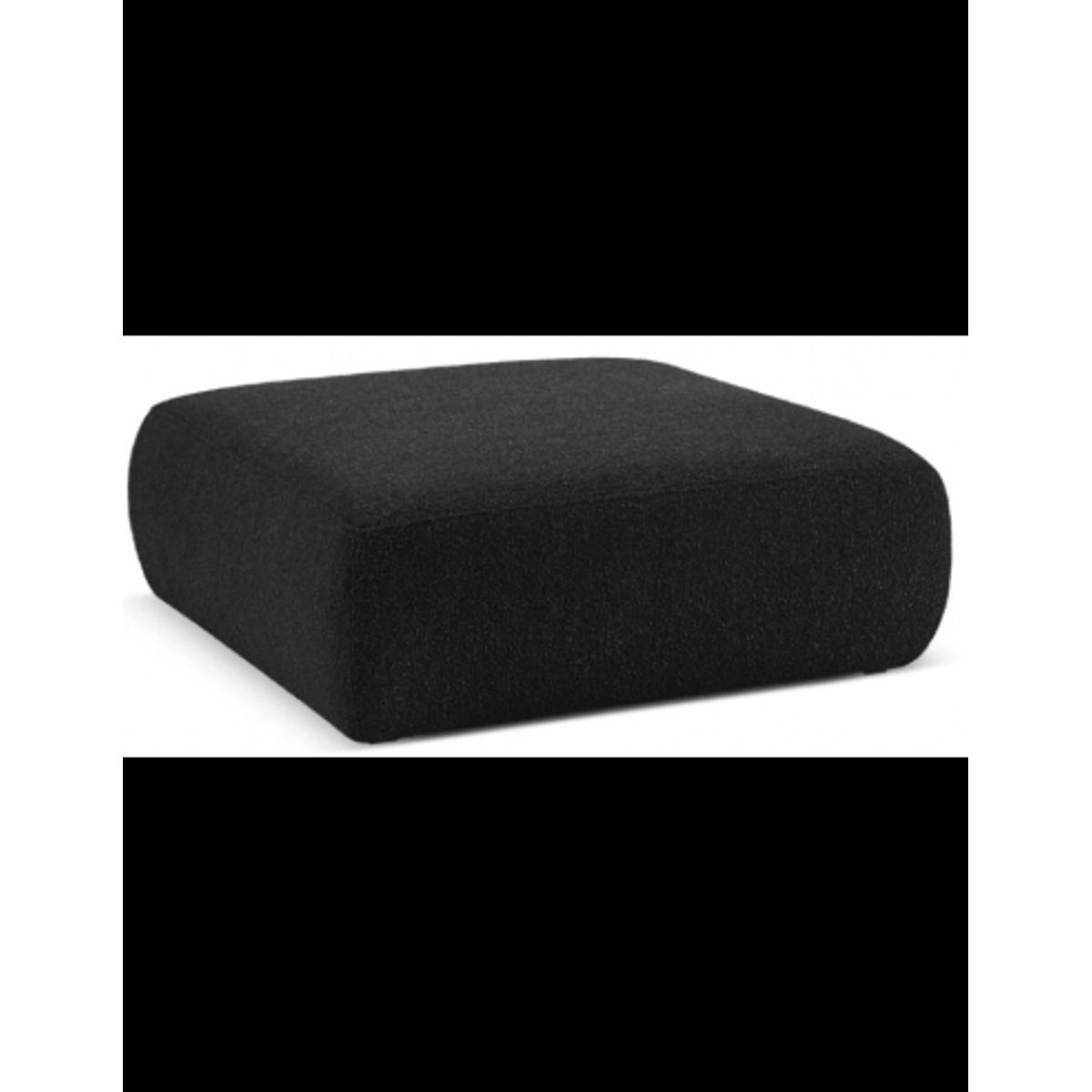 Molino puf til sofa i bouclé B100 x D100 cm - Sort