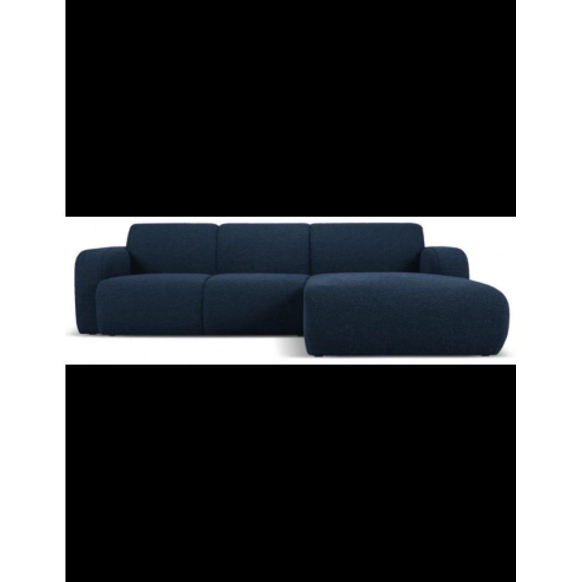 Molino højrevendt chaiselongsofa i bouclé B250 x D170 cm - Mørkeblå