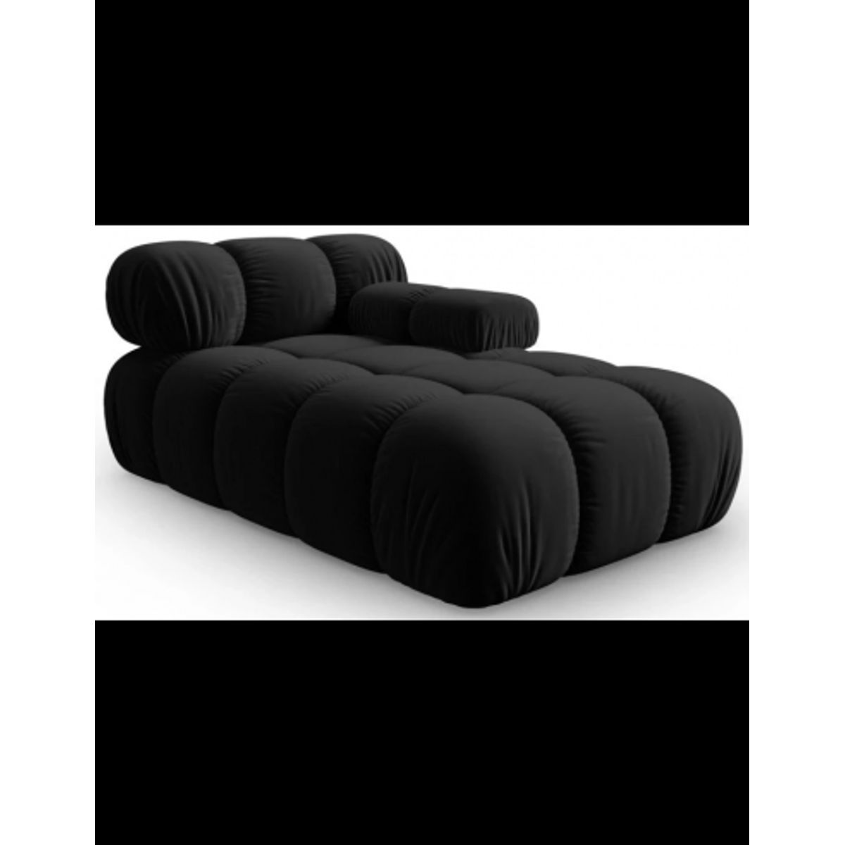 Bellis højrevendt daybed i velour B155 cm - Sort