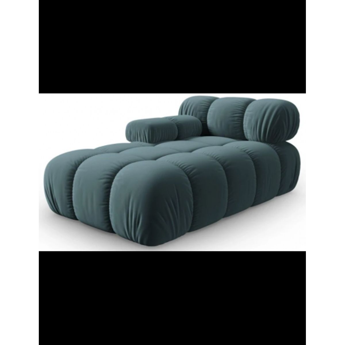 Bellis venstrevendt daybed i velour B155 cm - Petrolium