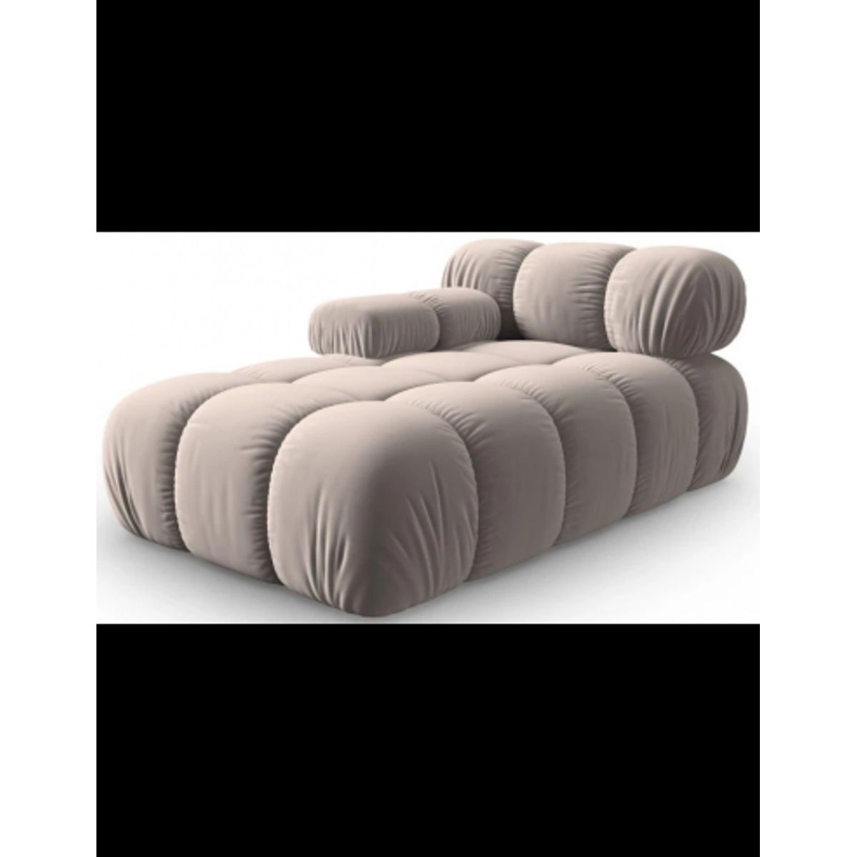 Bellis venstrevendt daybed i velour B155 cm - Beige