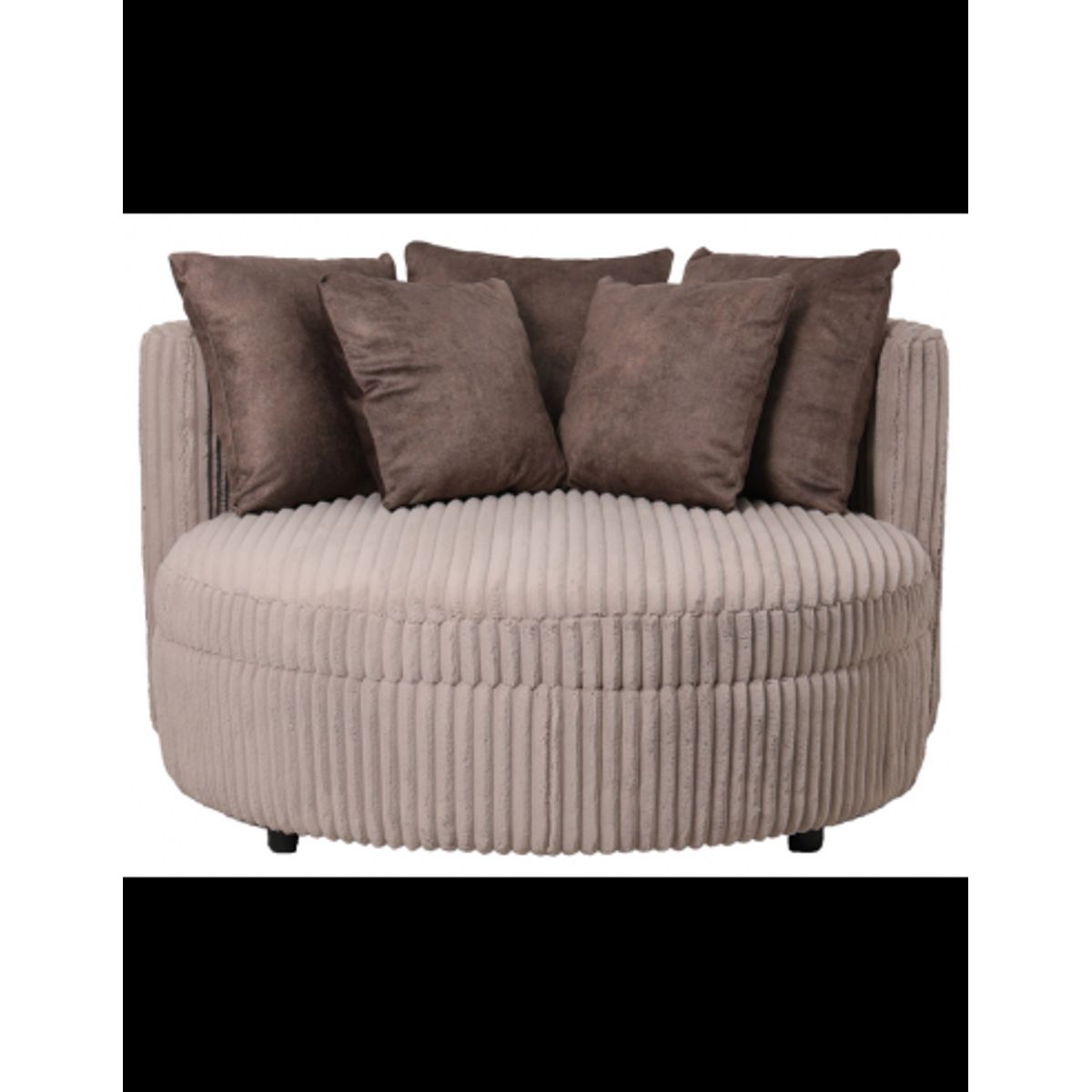 Fayen daybed i ripped corduroy Ø121 cm - Taupe/Brun