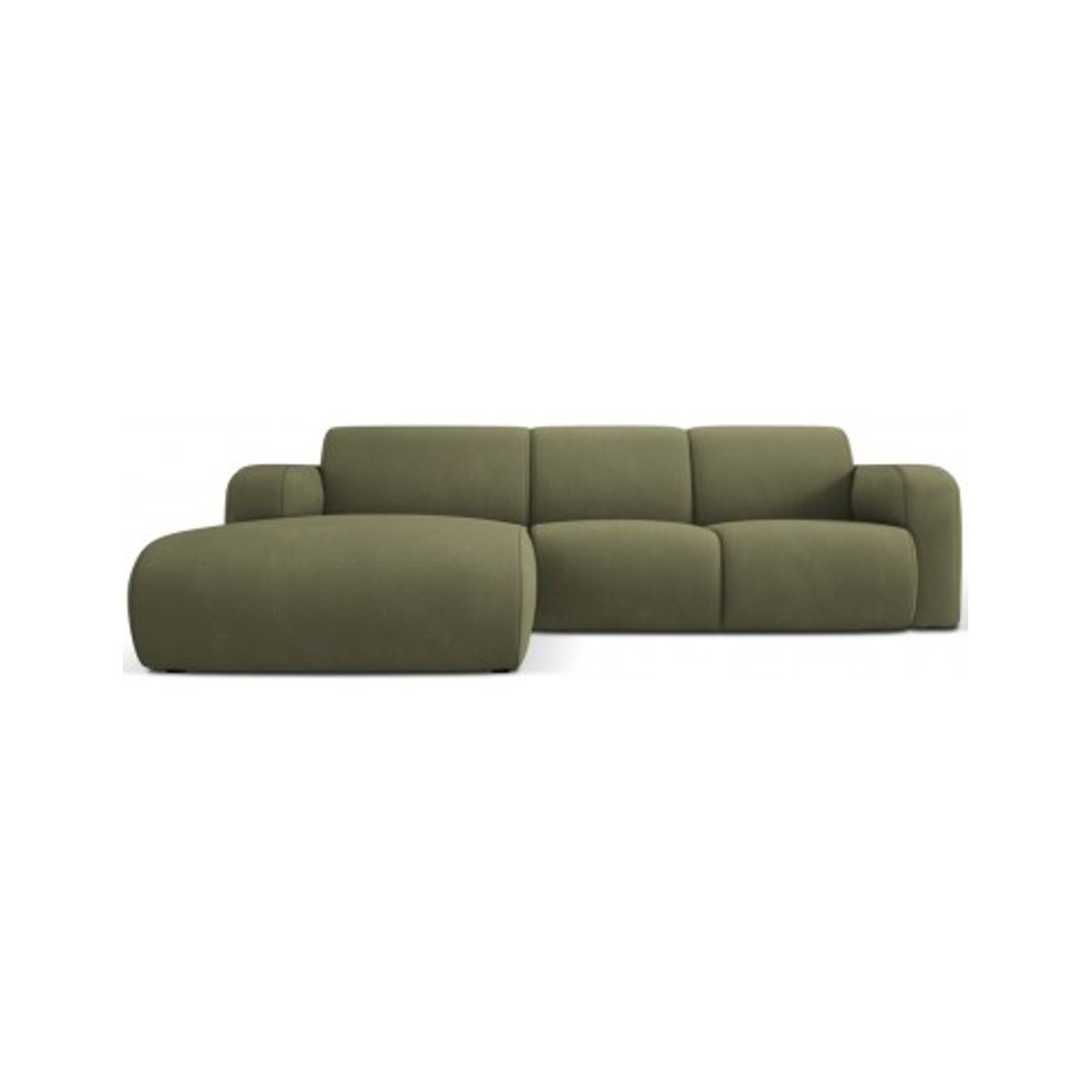 Molino venstrevendt chaiselongsofa i polyester B250 x D170 cm - Lysegrøn