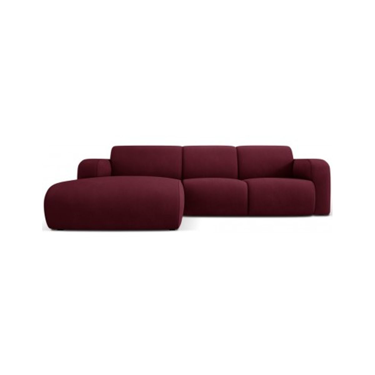 Molino venstrevendt chaiselongsofa i polyester B250 x D170 cm - Bordeaux