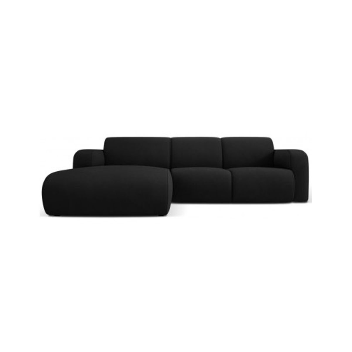 Molino venstrevendt chaiselongsofa i polyester B250 x D170 cm - Sort