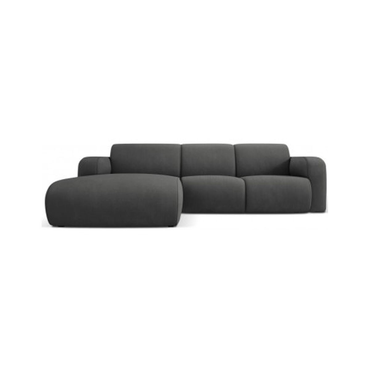 Molino venstrevendt chaiselongsofa i polyester B250 x D170 cm - Mørkegrå