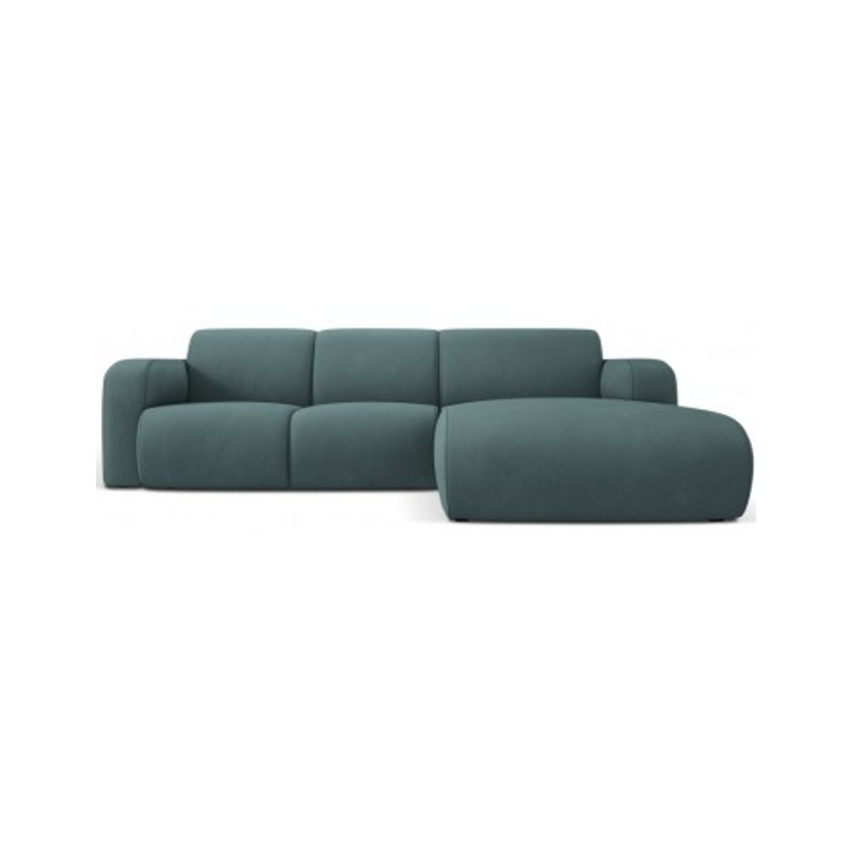 Molino højrevendt chaiselongsofa i polyester B250 x D170 cm - Havgrøn