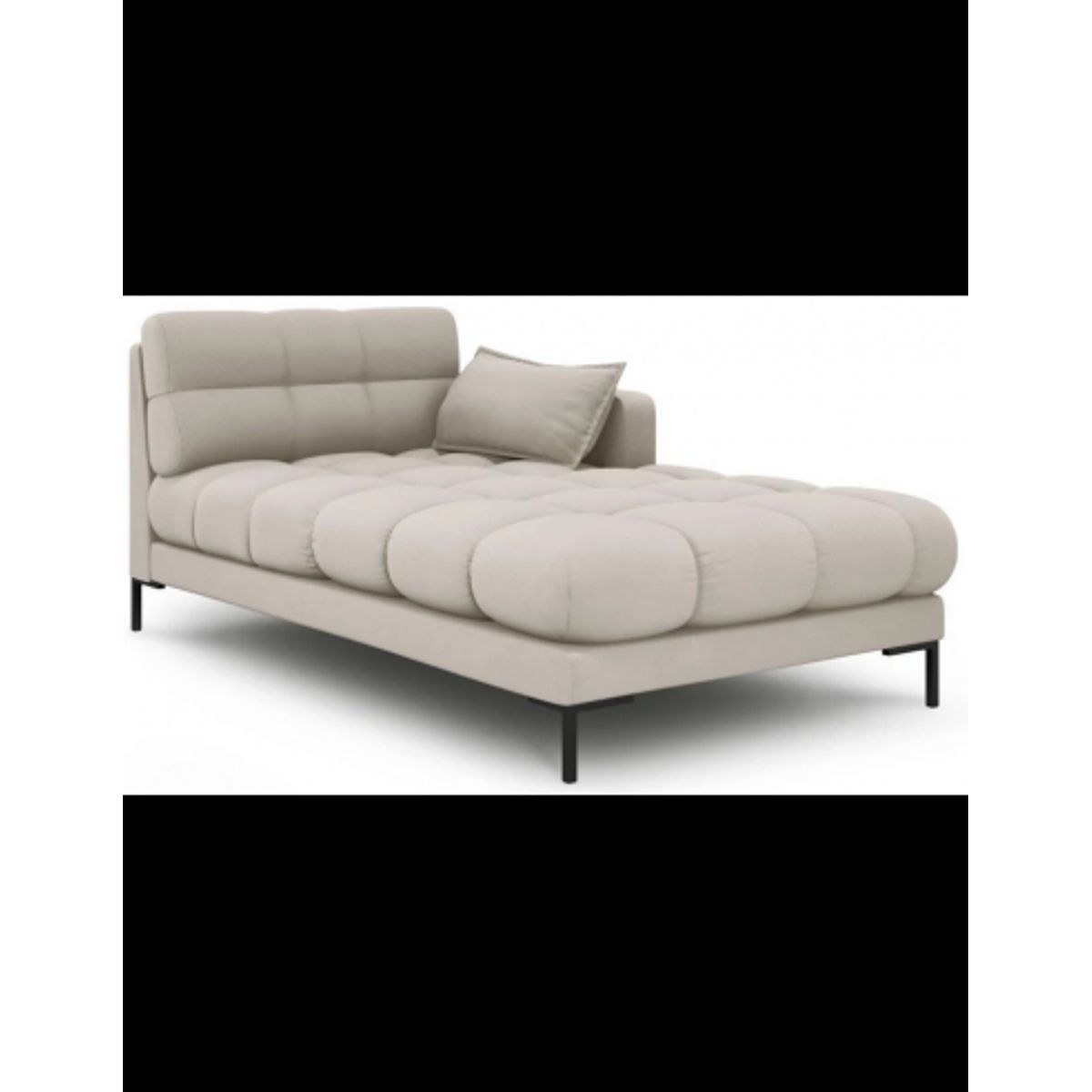 Mamaia højrevendt daybed i polyester B185 cm - Sort/Beige