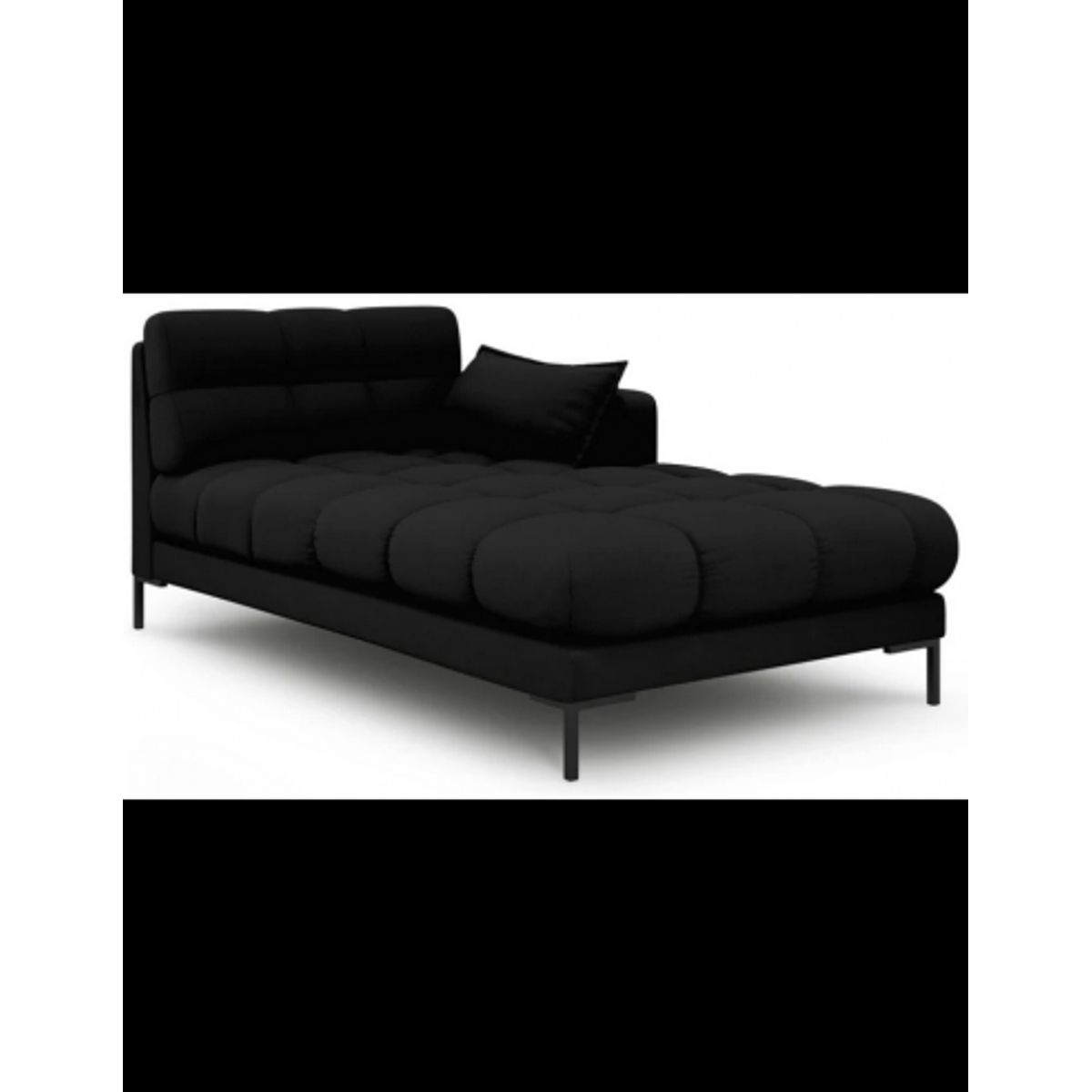 Mamaia højrevendt daybed i polyester B185 cm - Sort/Sort