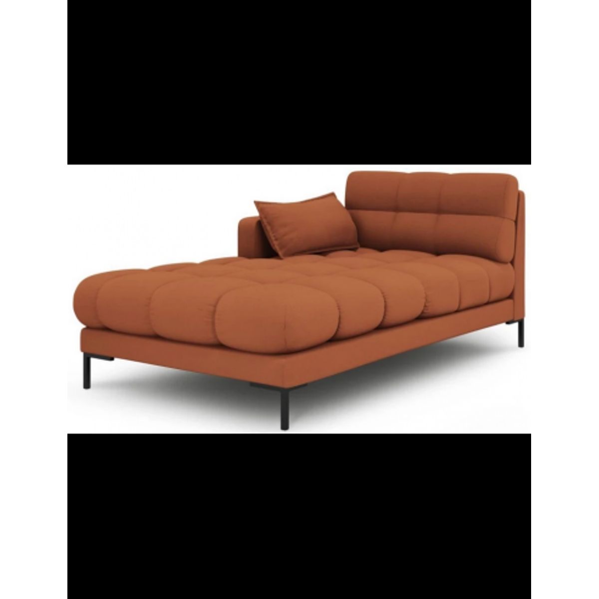 Mamaia venstrevendt daybed i polyester B185 cm - Sort/Murstensrød