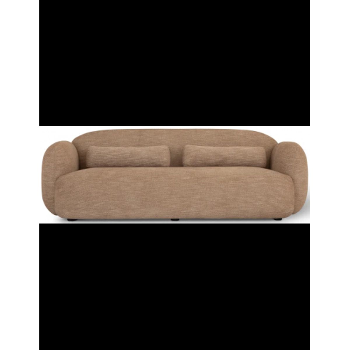 Luusar 3-personers sofa i polyester og træ B233 x 96 cm - Lysebrun