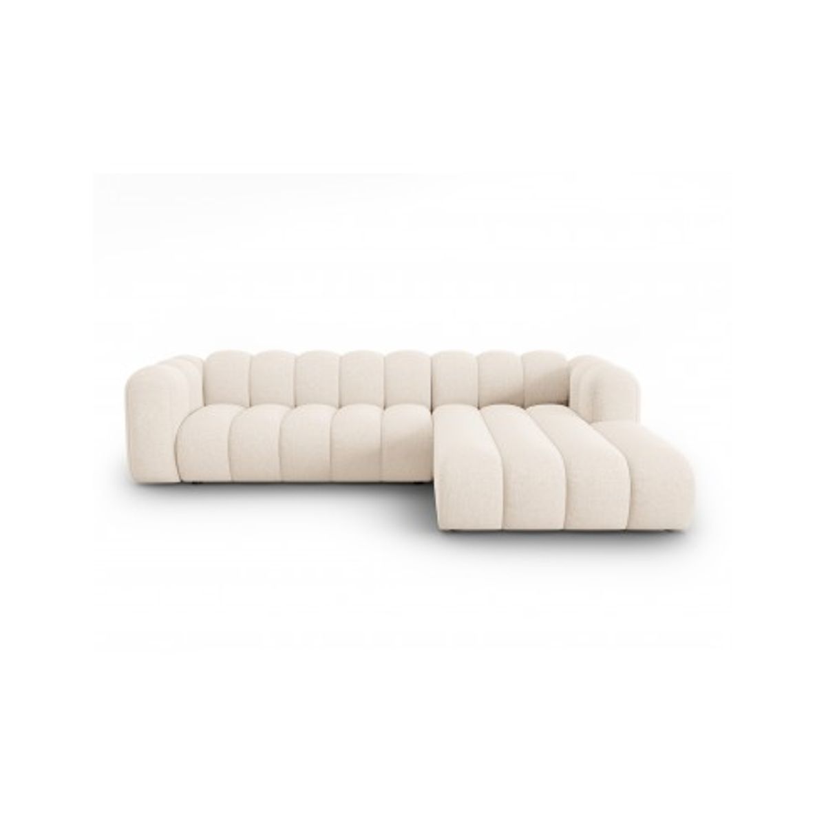 Lupine højrevendt chaiselong sofa i chenille B288 x D175 cm - Sort/Lys beige