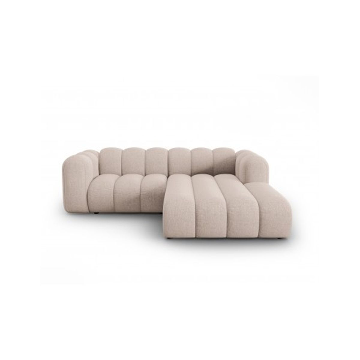 Lupine højrevendt chaiselong sofa i chenille B228 x D175 cm - Sort/Beige