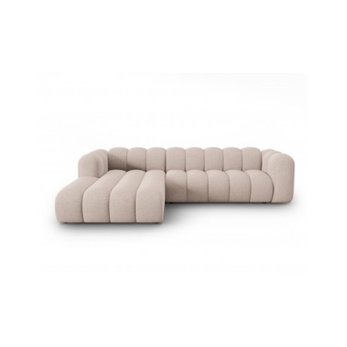 Lupine venstrevendt chaiselong sofa i chenille B288 x D175 cm - Sort/Beige