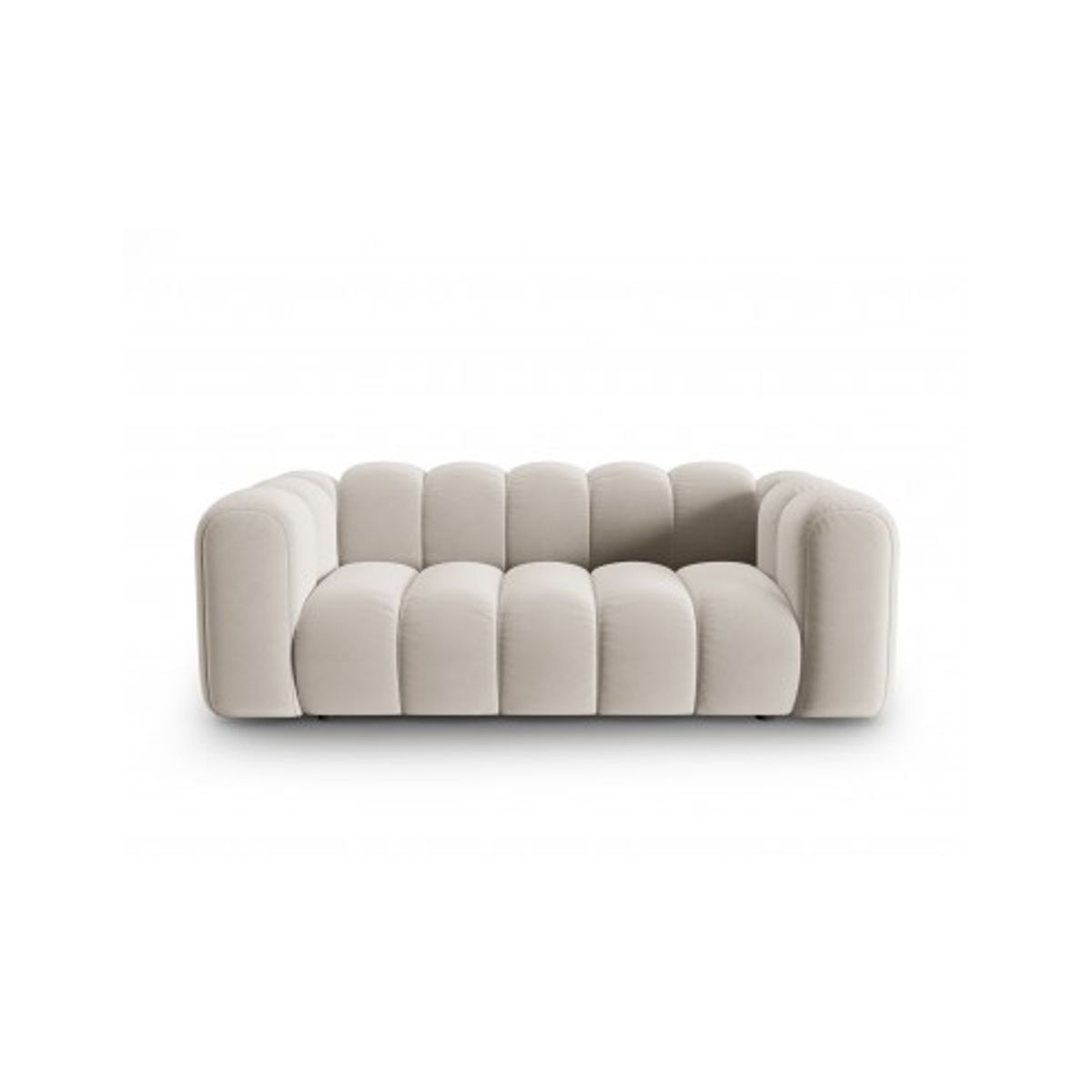 Lupine 2-personers sofa i velour B198 x D87 cm - Sort/Beige