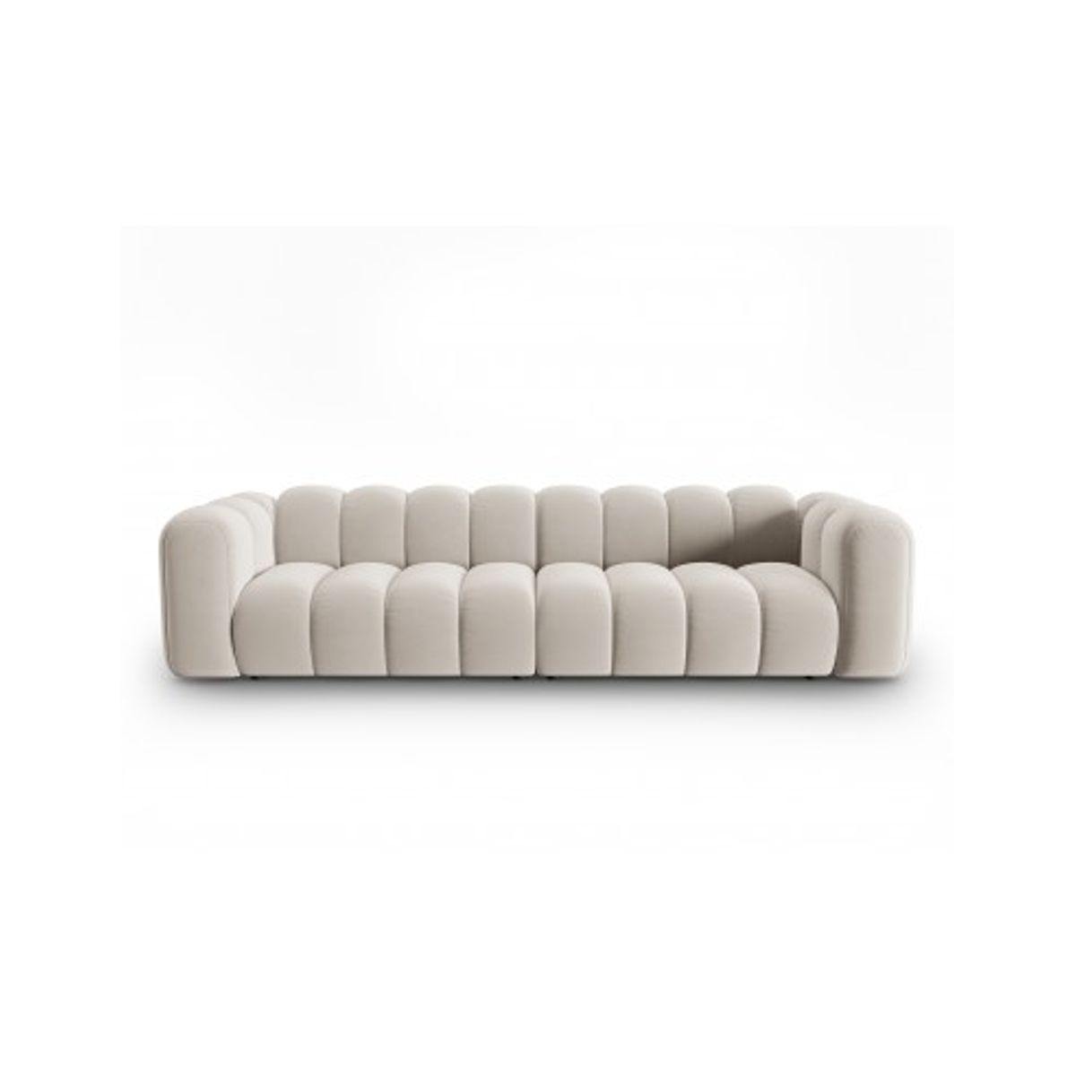 Lupine 4-personers sofa i velour B288 x D87 cm - Sort/Beige