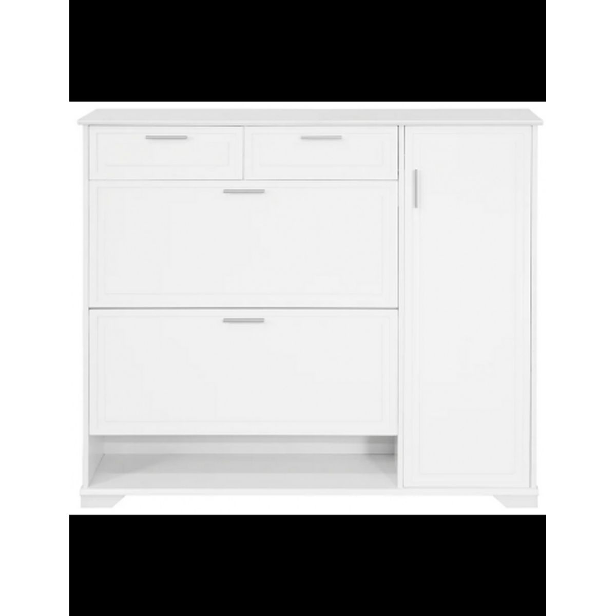 Skoskab i MDF H111 x B120 x D26 cm - Hvid