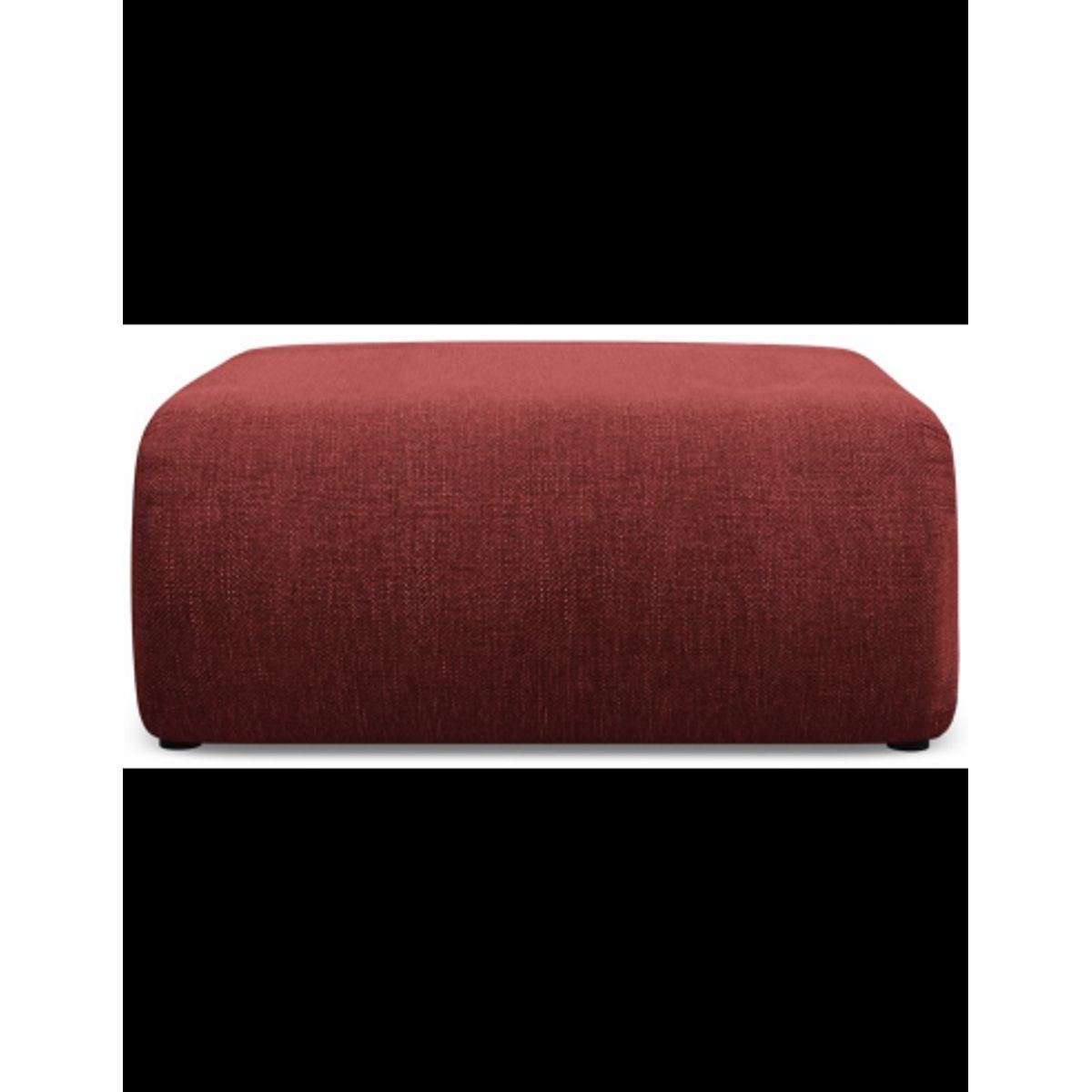 Ekahi puf til sofa eller lænestol i chenille 94 x 89 cm - Bordeaux