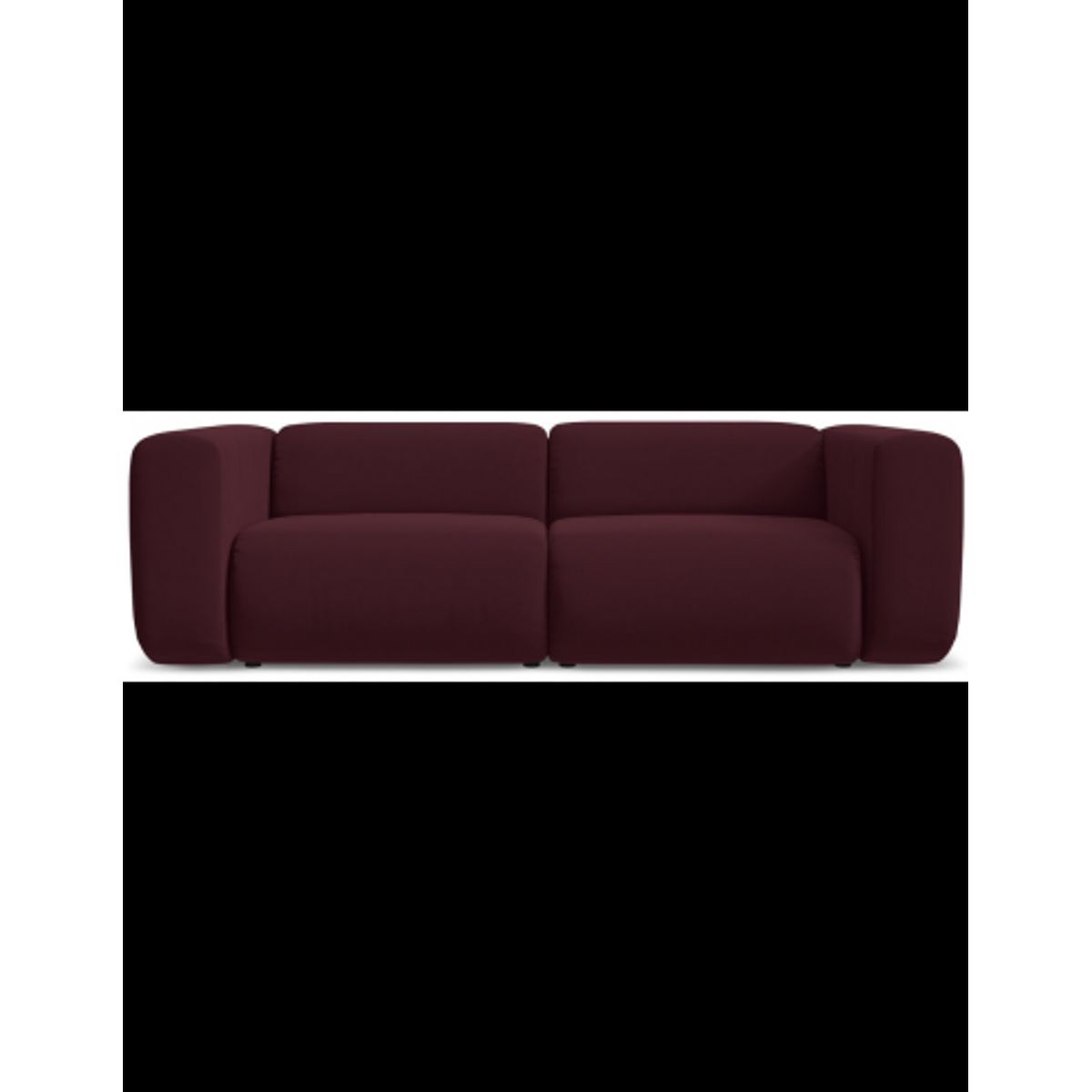 Ekahi 3-personers modulsofa i velour B228 cm - Blomme