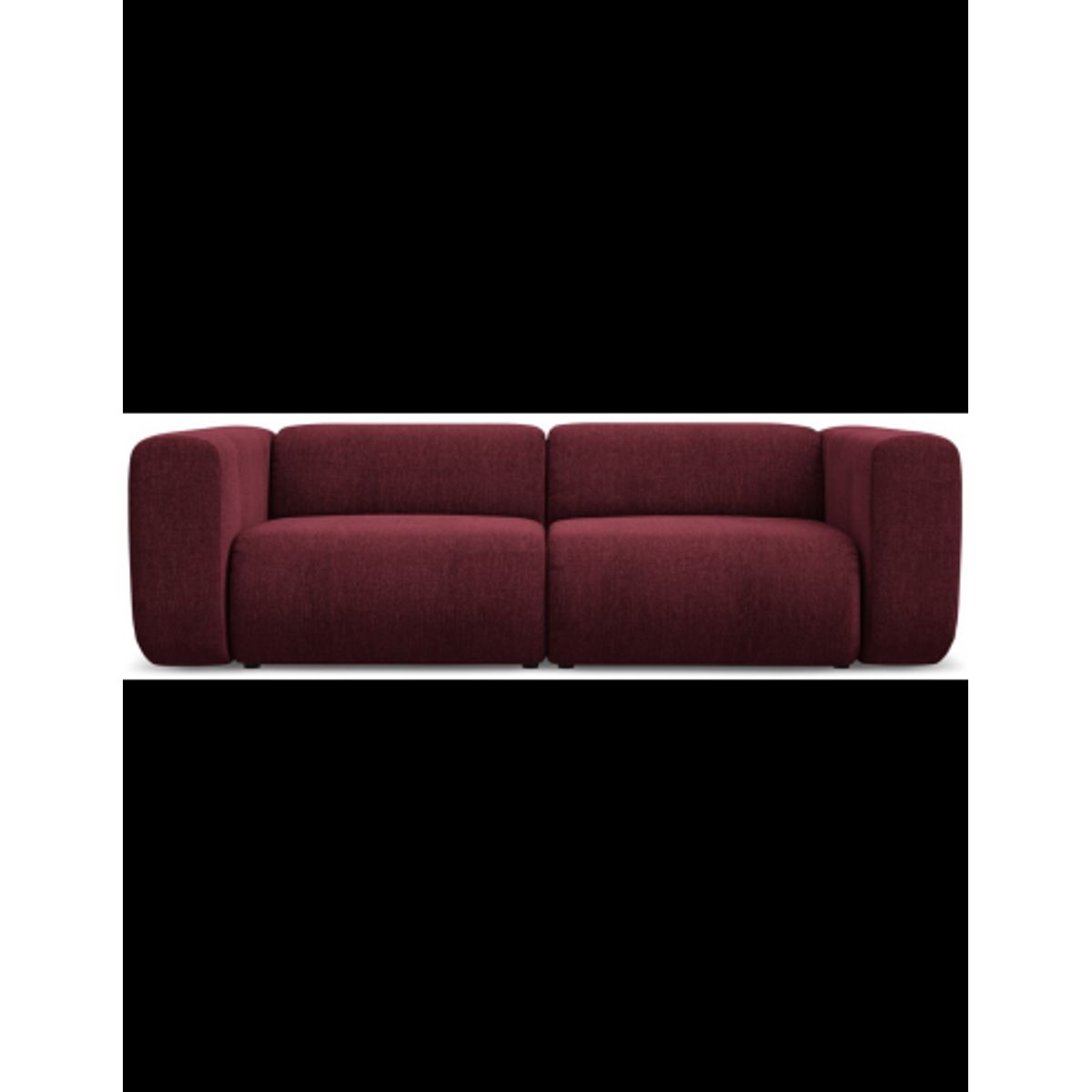 Ekahi 3-personers modulsofa i chenille B228 cm - Blomme