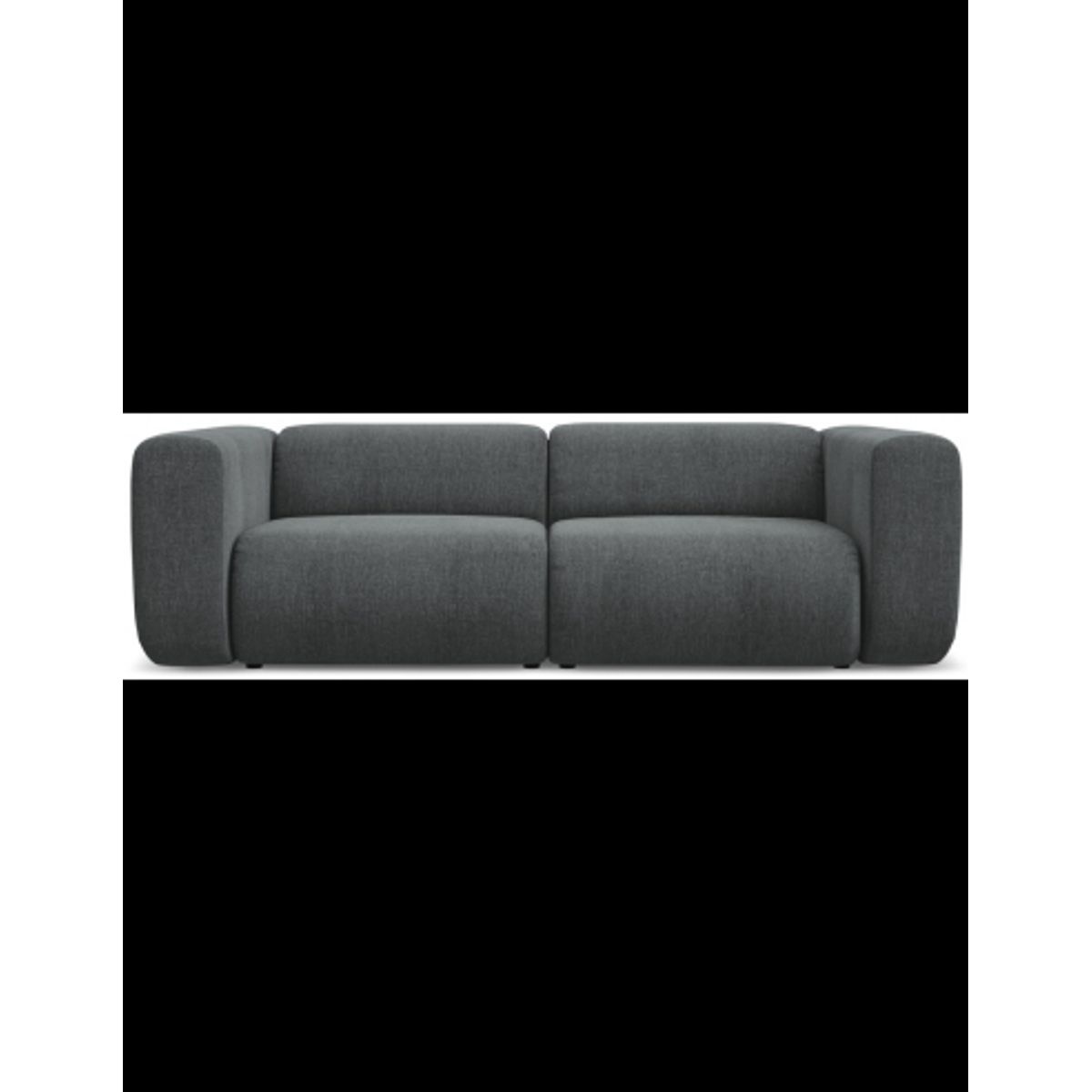 Ekahi 3-personers modulsofa i chenille B228 cm - Grafitgrå