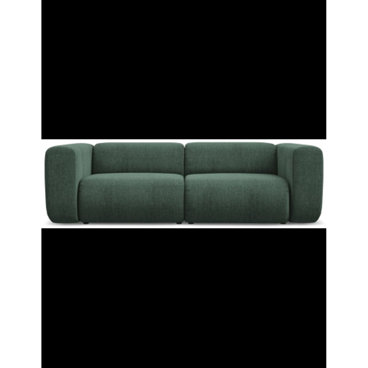 Ekahi 3-personers modulsofa i chenille B228 cm - Grøn