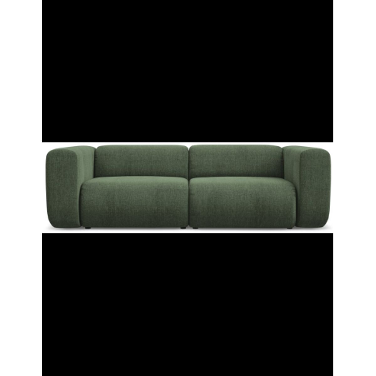 Ekahi 3-personers modulsofa i chenille B228 cm - Lysegrøn