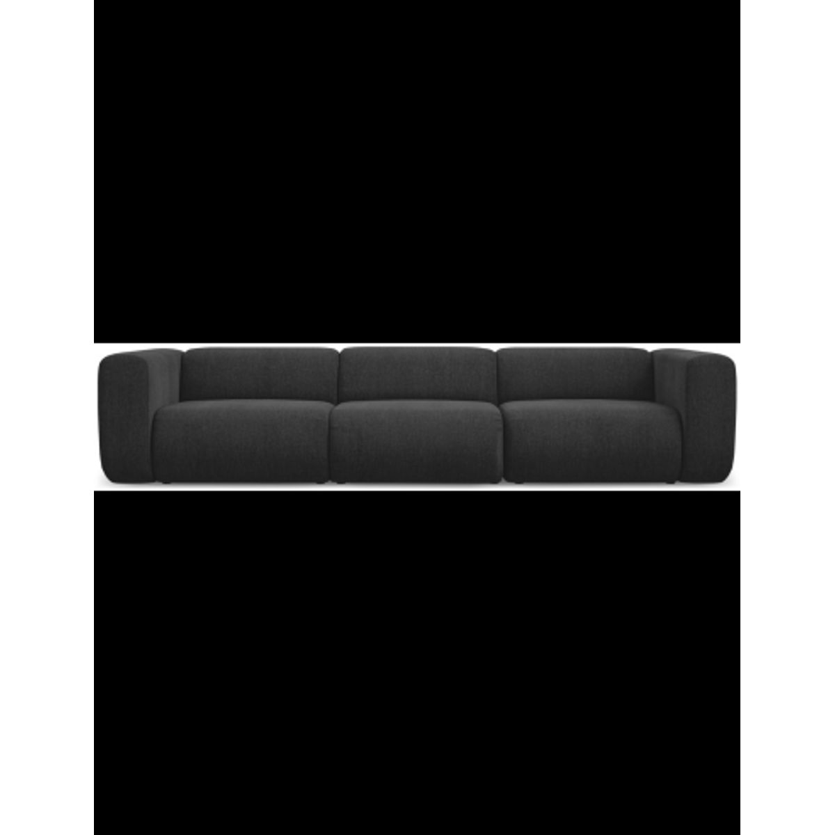 Ekahi 4-personers modulsofa i chenille B319 cm - Antracit