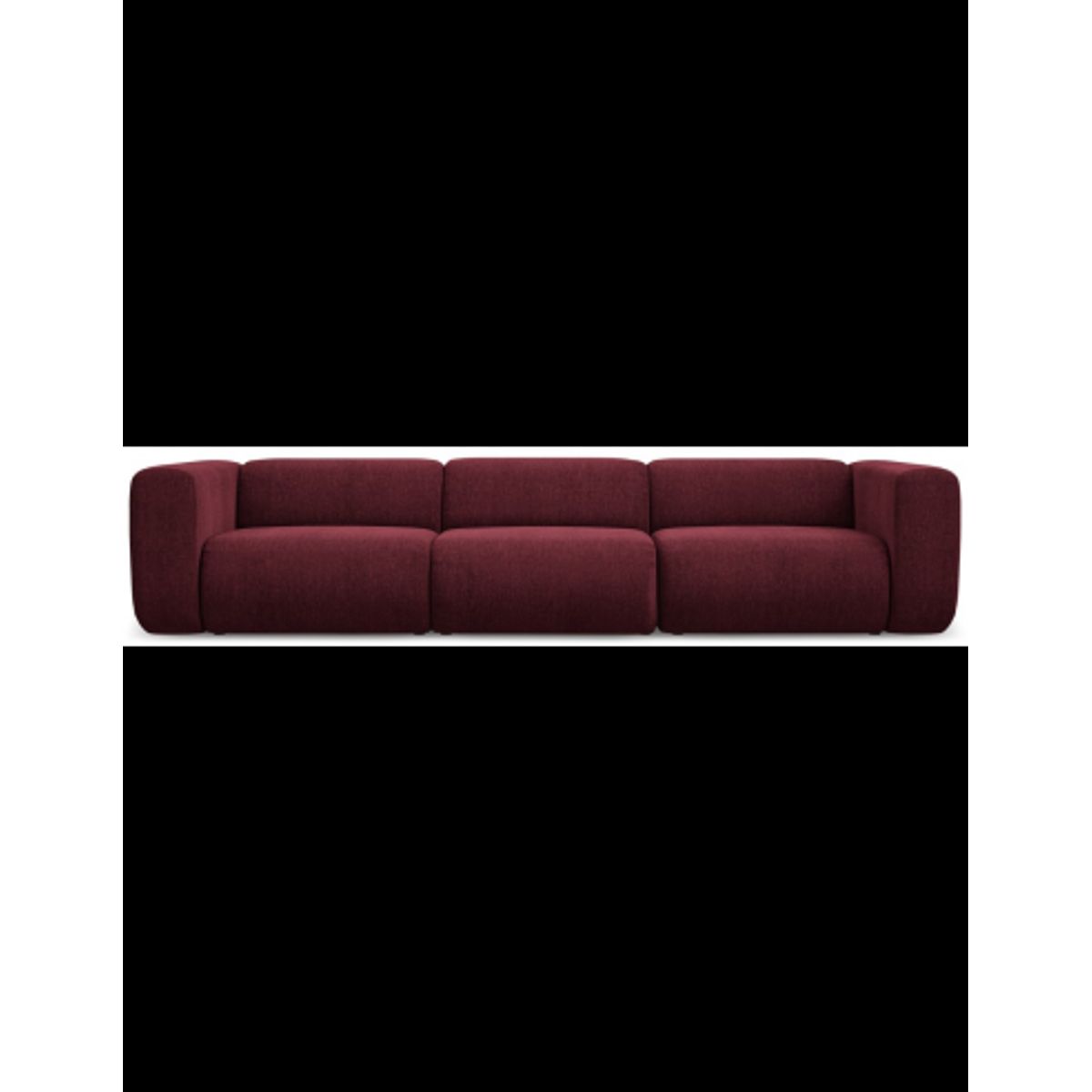 Ekahi 4-personers modulsofa i chenille B319 cm - Blomme