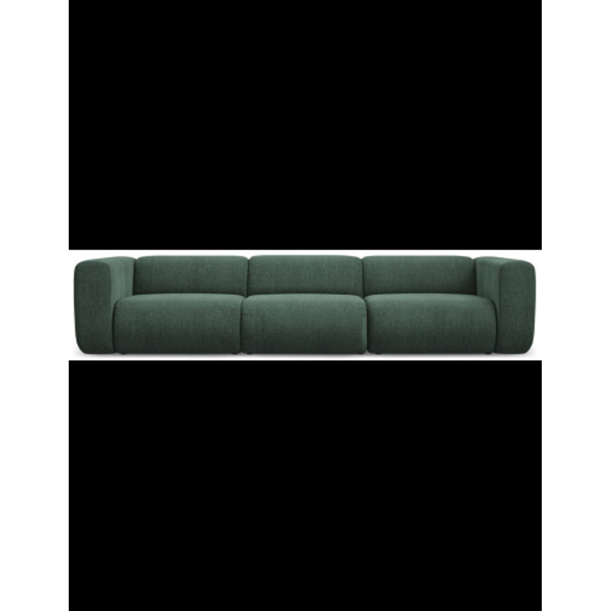 Ekahi 4-personers modulsofa i chenille B319 cm - Grøn