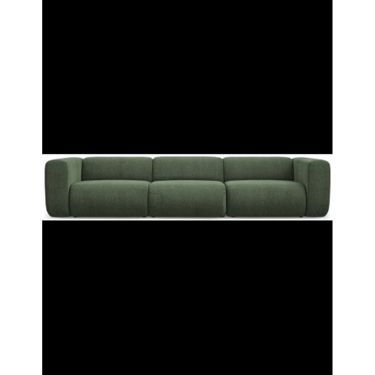 Ekahi 4-personers modulsofa i chenille B319 cm - Lysegrøn