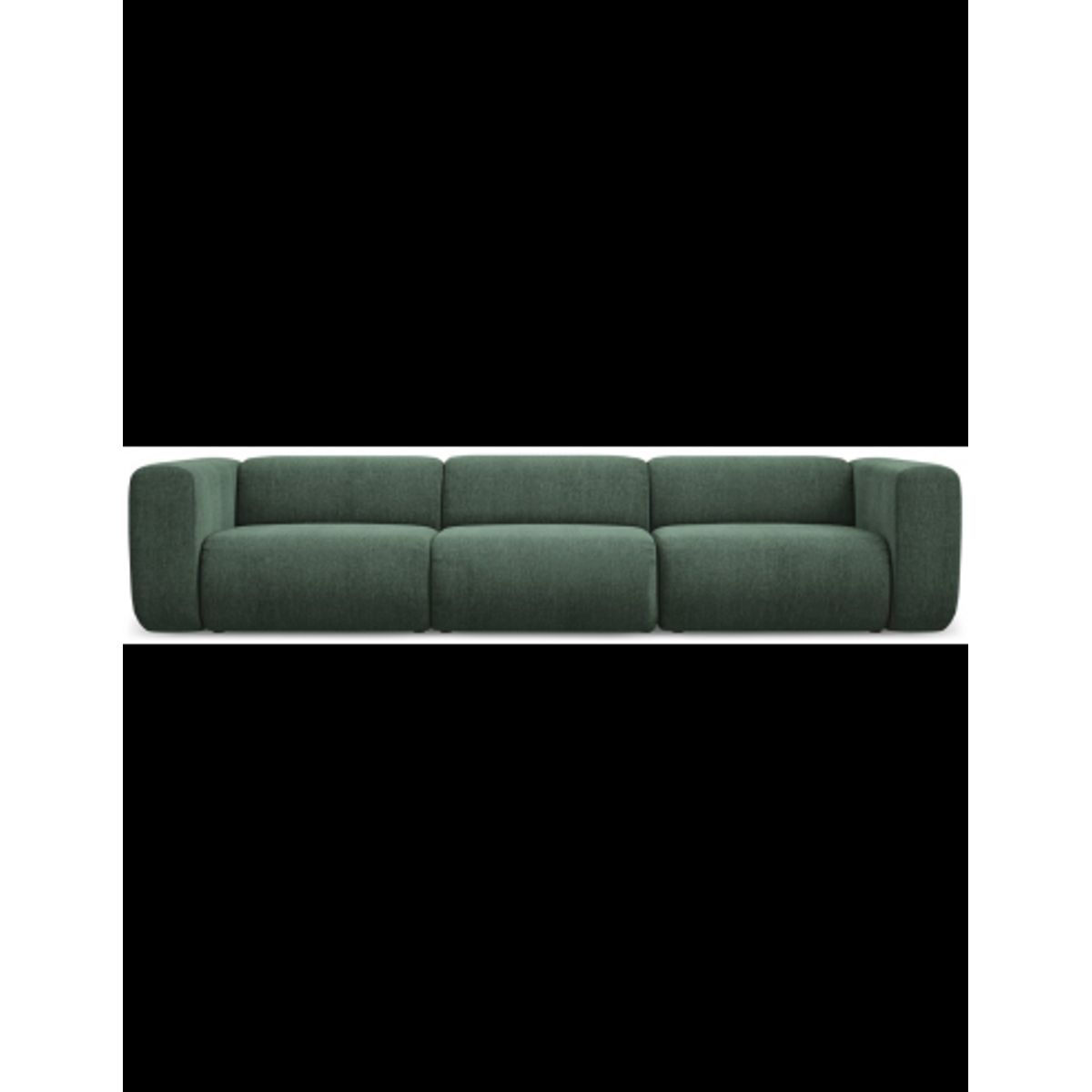 Ekahi 4-personers modulsofa i chenille B319 cm - Petrolium