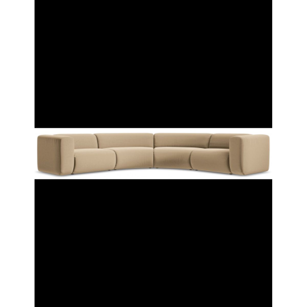 Ekahi buet hjørne modulsofa i velour 318 x 318 cm - Beige