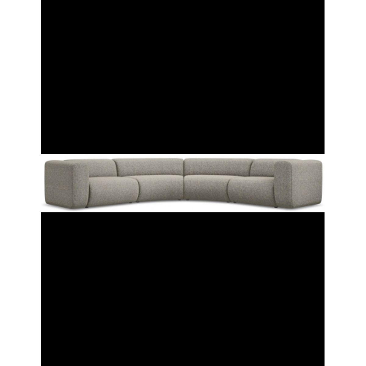 Ekahi buet hjørne modulsofa i polyester 318 x 318 cm - Meleret mørk beige