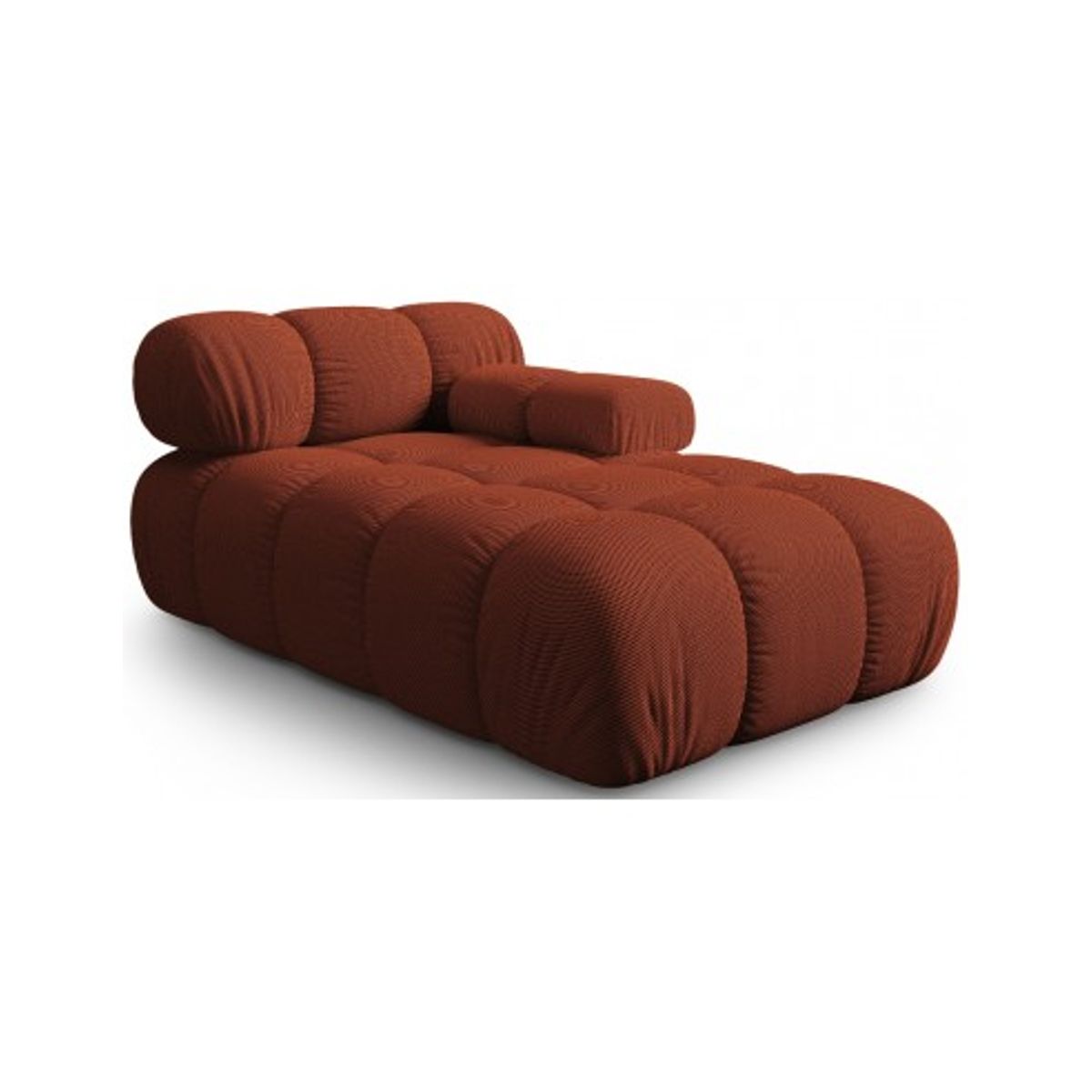 Bellis højrevendt daybed i 3D polyester B155 cm - Murstensrød