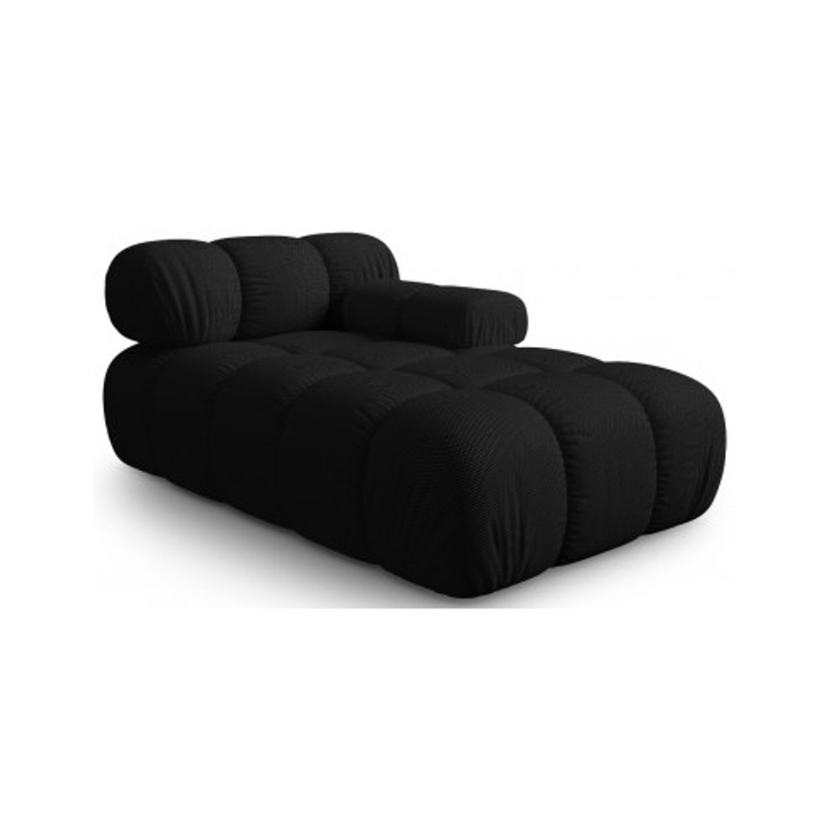 Bellis højrevendt daybed i 3D polyester B155 cm - Sort