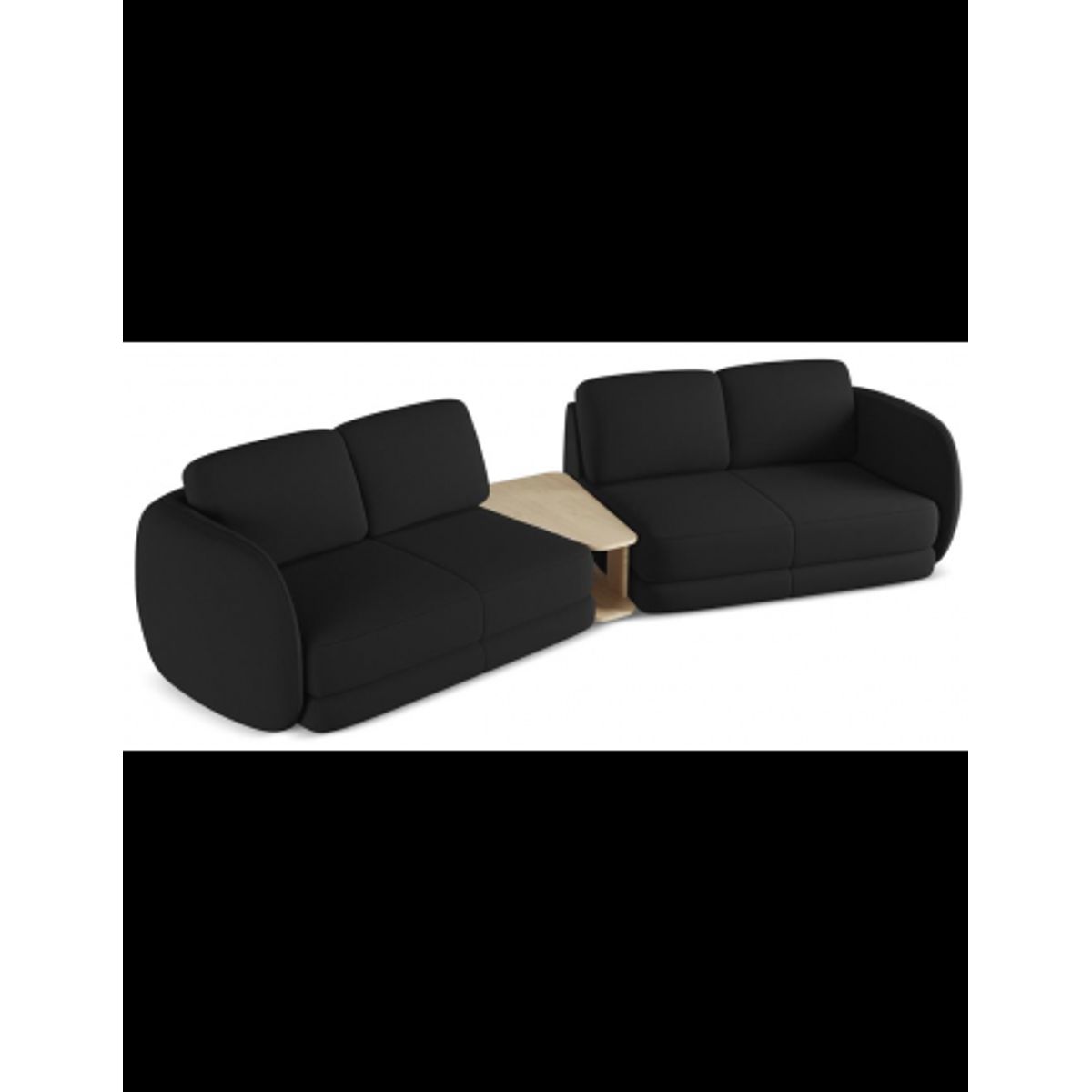 Kiana 4-personers modulsofa i bouclé B310 cm - Antracit