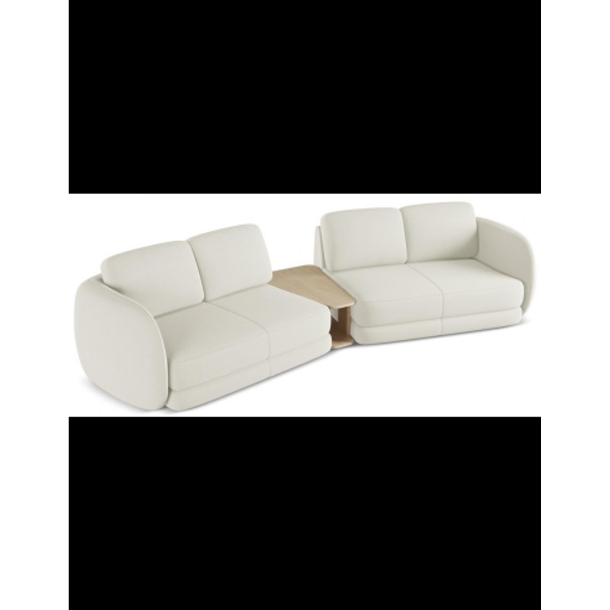 Kiana 4-personers modulsofa i bouclé B310 cm - Ecru