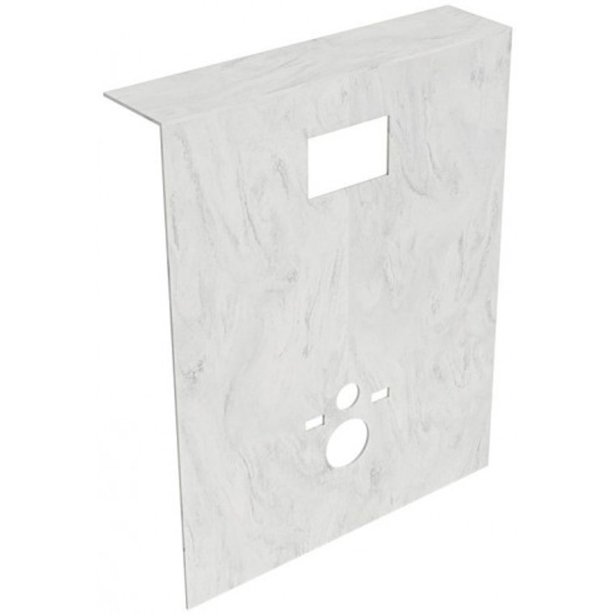 HOPE Toilet bagplade med udskæring i solid surface H125 x B100 cm - Opal