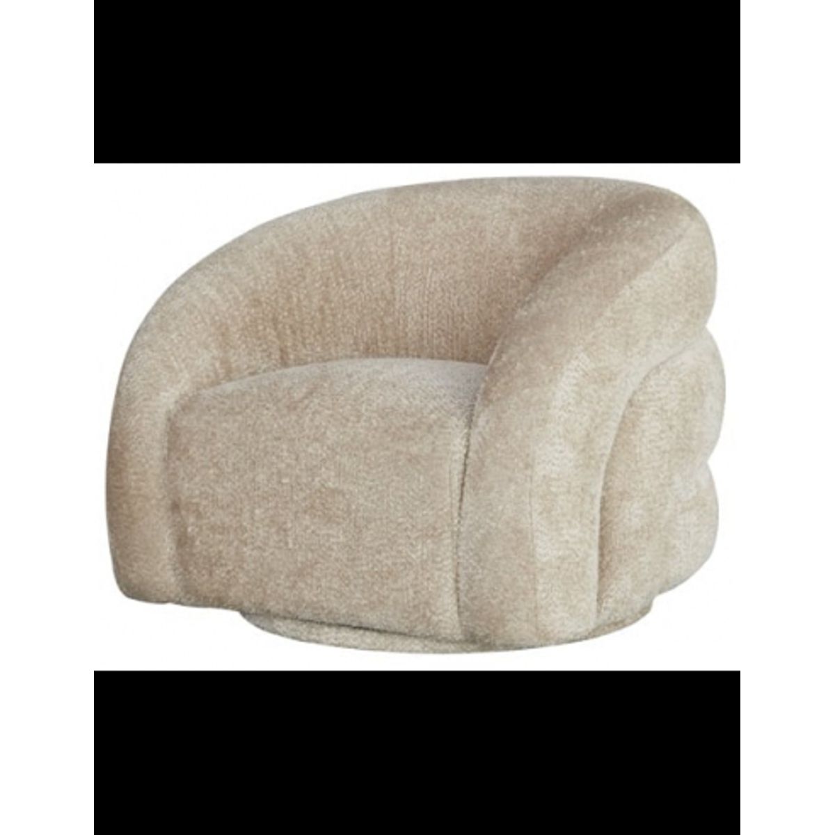 Arcus rotérbar lænestol i chenille polyester B89 cm - Beige