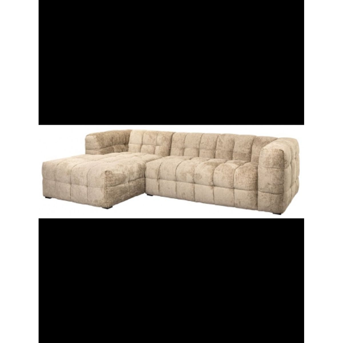 Merrol venstrevendt chaiselong sofa i chenille 257 x 167 cm - Beige