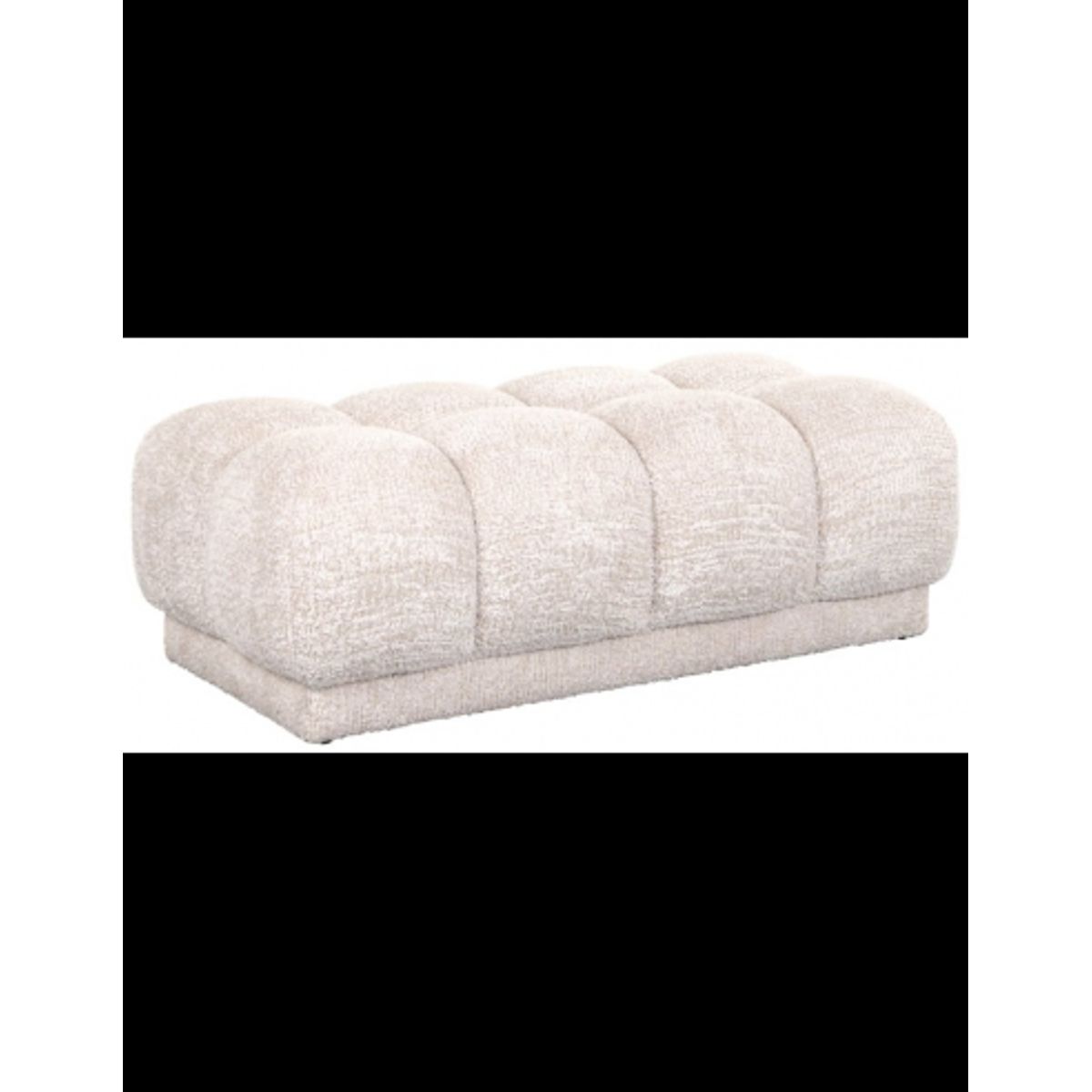 Noah puf i polyester 125 x 62 cm - Creme