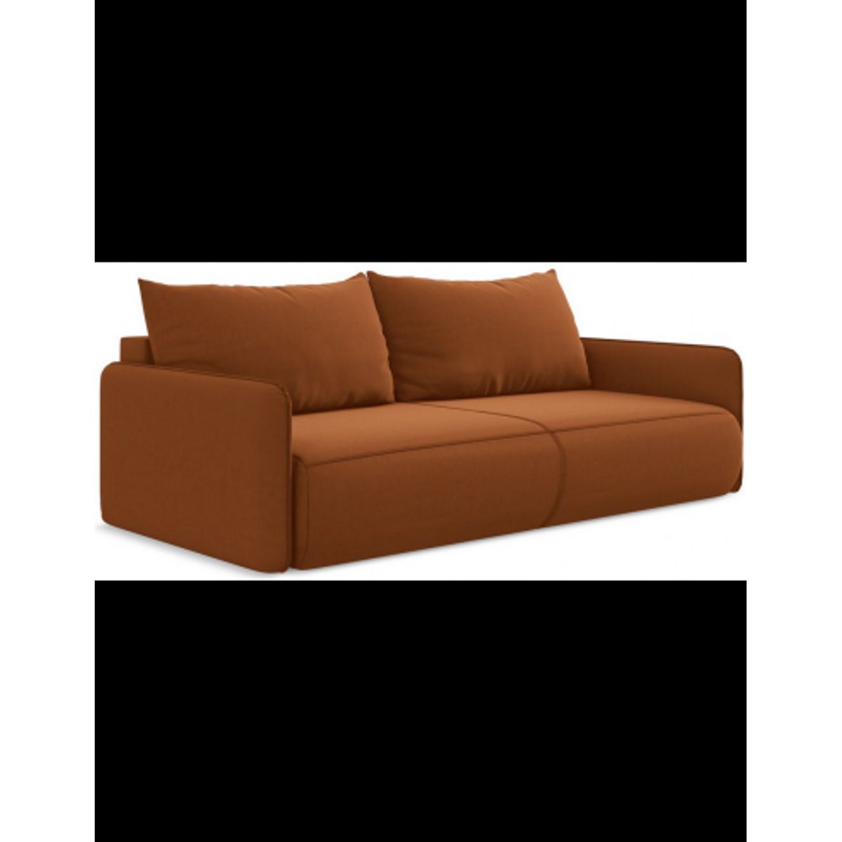 Nanea sovesofa i velour B216 cm - Terracotta