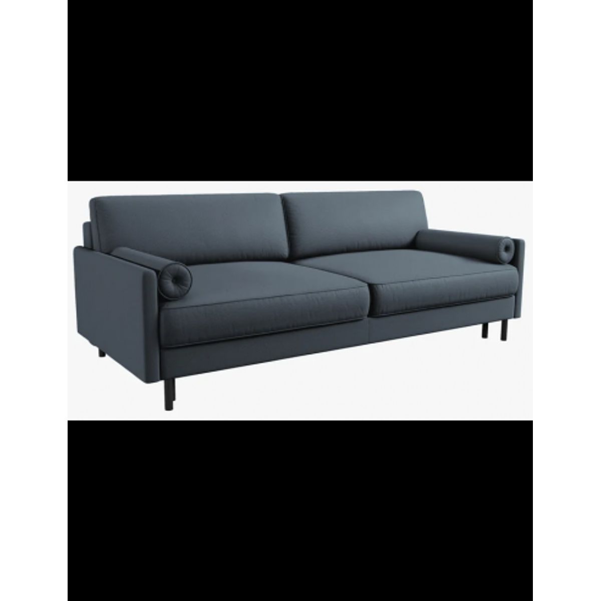 Scott sovesofa i metal og polyester B212 cm - Sort/Blå