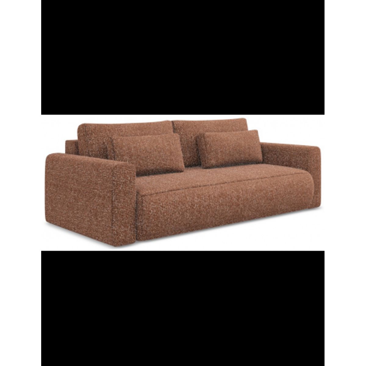 Kapua sovesofa i polyester B238 cm - Meleret terracotta