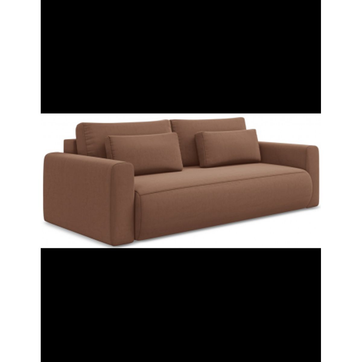 Kapua sovesofa i velour B238 cm - Brun