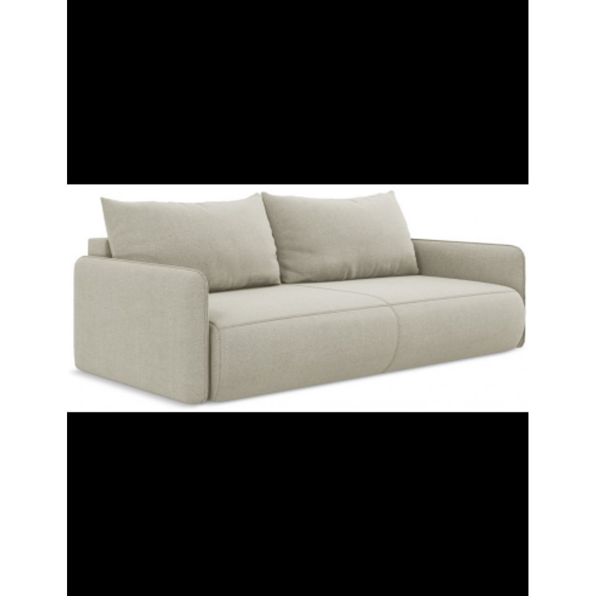 Nanea sovesofa i polyester B216 cm - Lys beige