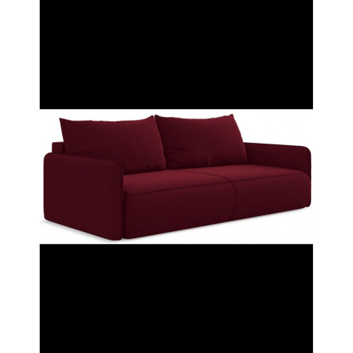 Nanea sovesofa i velour B216 cm - Bordeaux