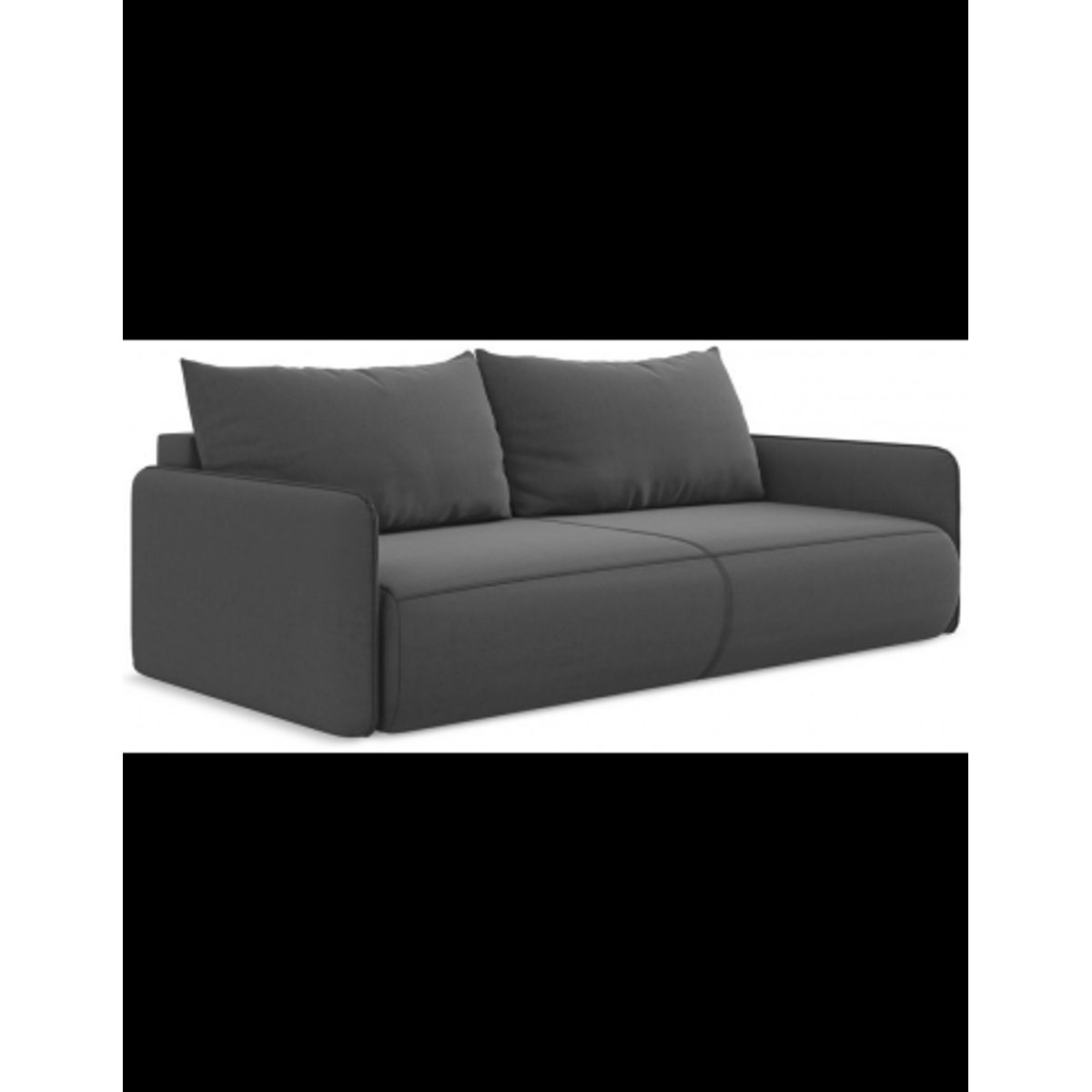 Nanea sovesofa i velour B216 cm - Grafitgrå