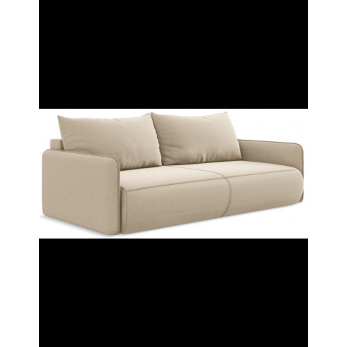 Nanea sovesofa i velour B216 cm - Lys beige